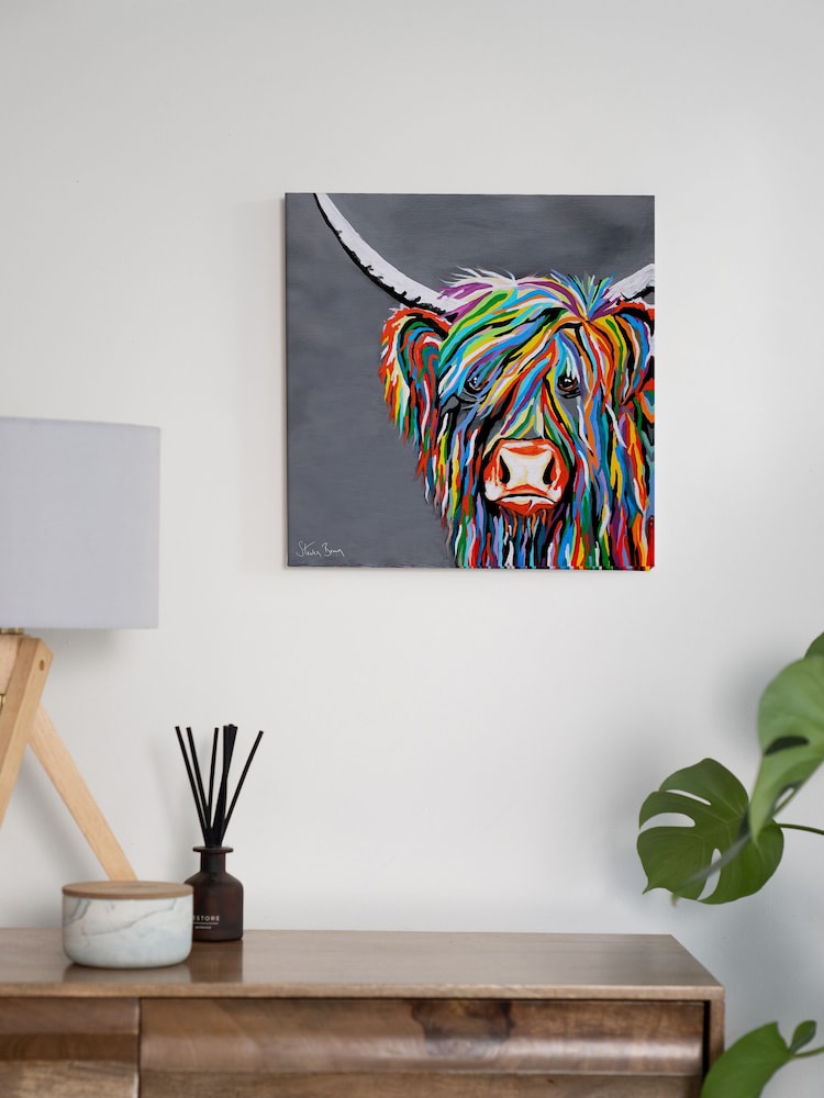 Steven Brown Art Grey Rab McCoo Medium Canvas Print - Image 1 of 4