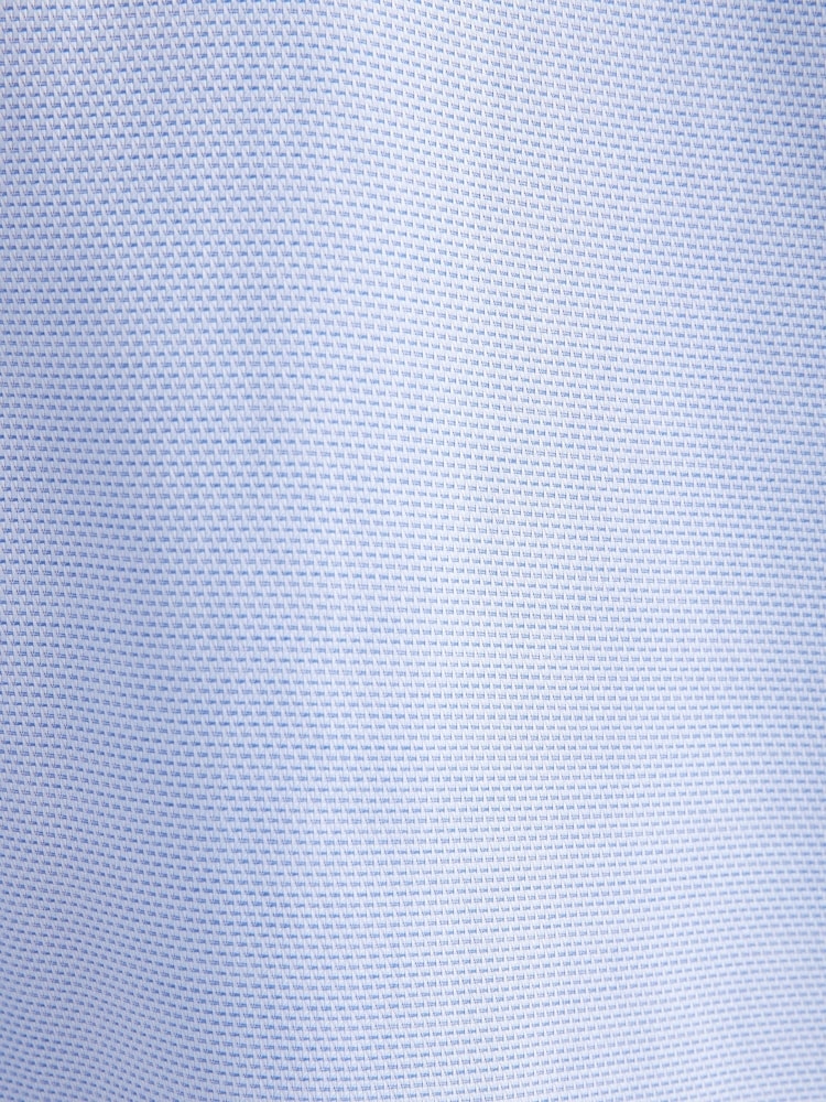 Blue Regular Fit 100% Cotton Signature Textured Double Cuff Smart Shirt With Trim Detail - Image 8 of 8