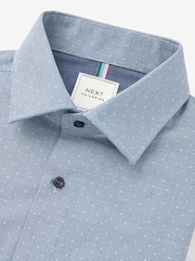 Navy Blue Slim Fit Single Cuff Crease Resistant Single Cuff Shirts 3 Pack - Image 10 of 13