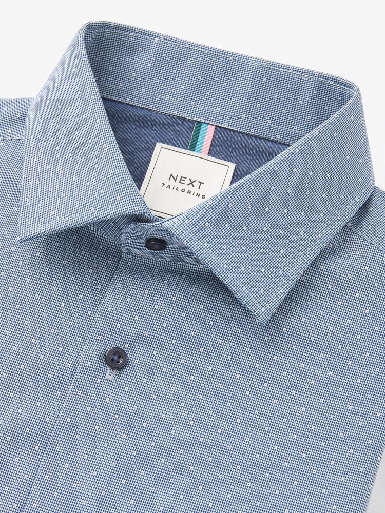 Bleu marine - Slim Fit simple manchette - Chemises à simple poignet d'entretien facile 3 Pack - Image 10 of 13