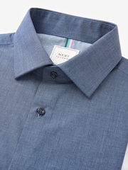 Navy Blue Slim Fit Single Cuff Crease Resistant Single Cuff Shirts 3 Pack - Image 8 of 13