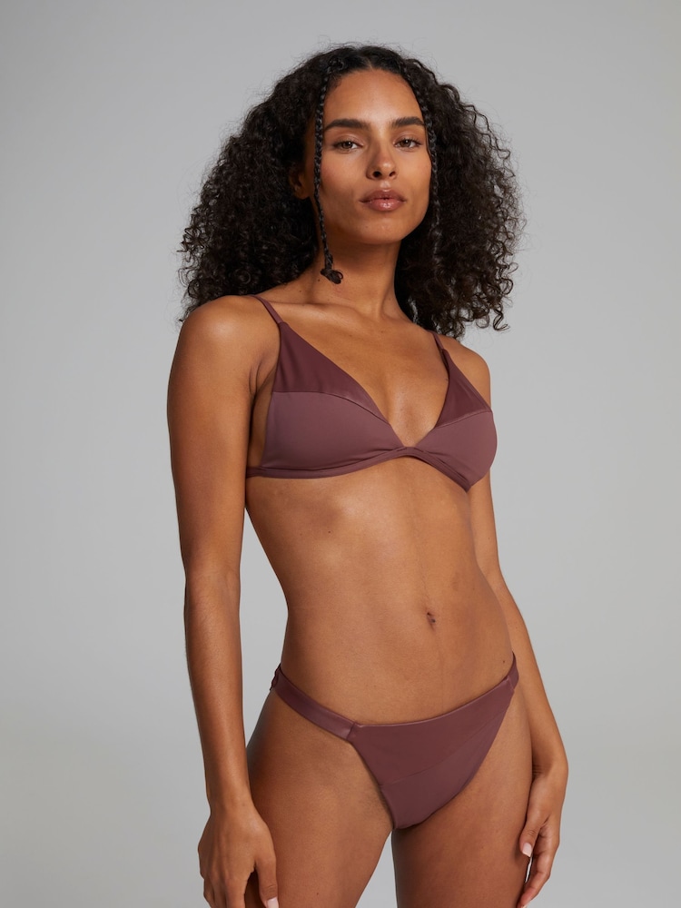 Calvin Klein Core Essential Brown High Rise Bikini Bottoms - Image 1 of 1 Calvin Klein Core Essential Brown High Rise Bikini Bottoms - Image 1 of 1
