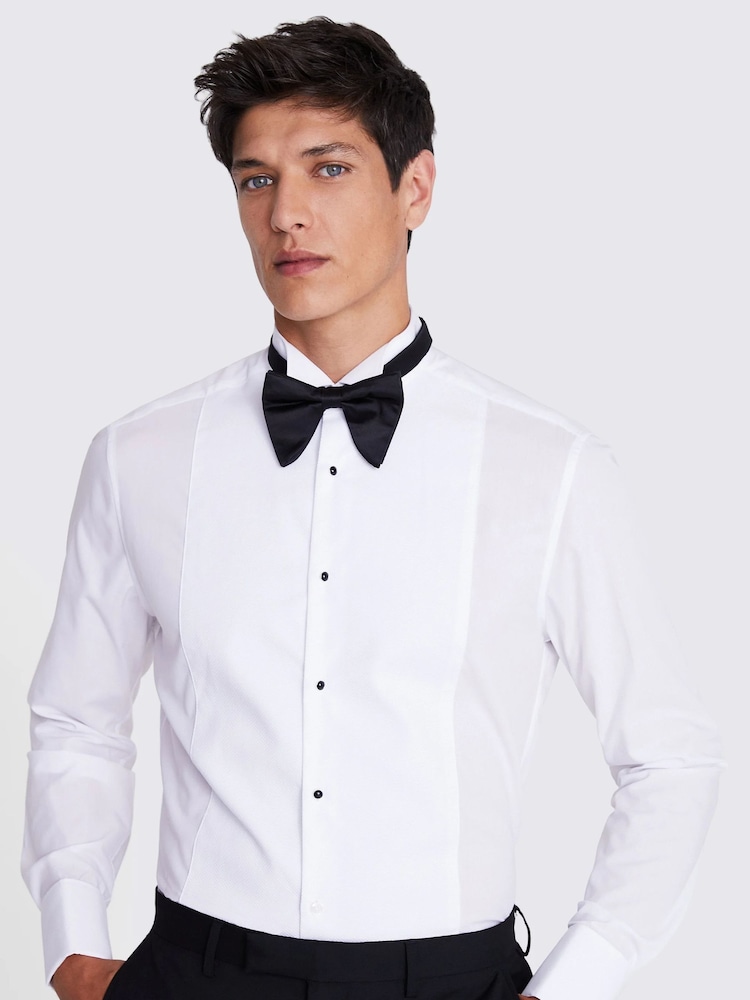 MOSS White Tailored Wing Collar Marcella 100% Cotton Dress Shirt - Image 1 of 5