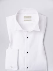 MOSS White Tailored Wing Collar Marcella 100% Cotton Dress Shirt - Image 4 of 5