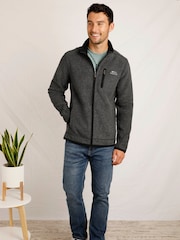 Weird Fish Rossten Recycled Full Zip Grid Fleece - Image 3 of 5