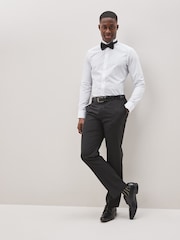 White Skinny Fit Easy Care Single Cuff Wing Collar Smart Shirt - Image 2 of 8