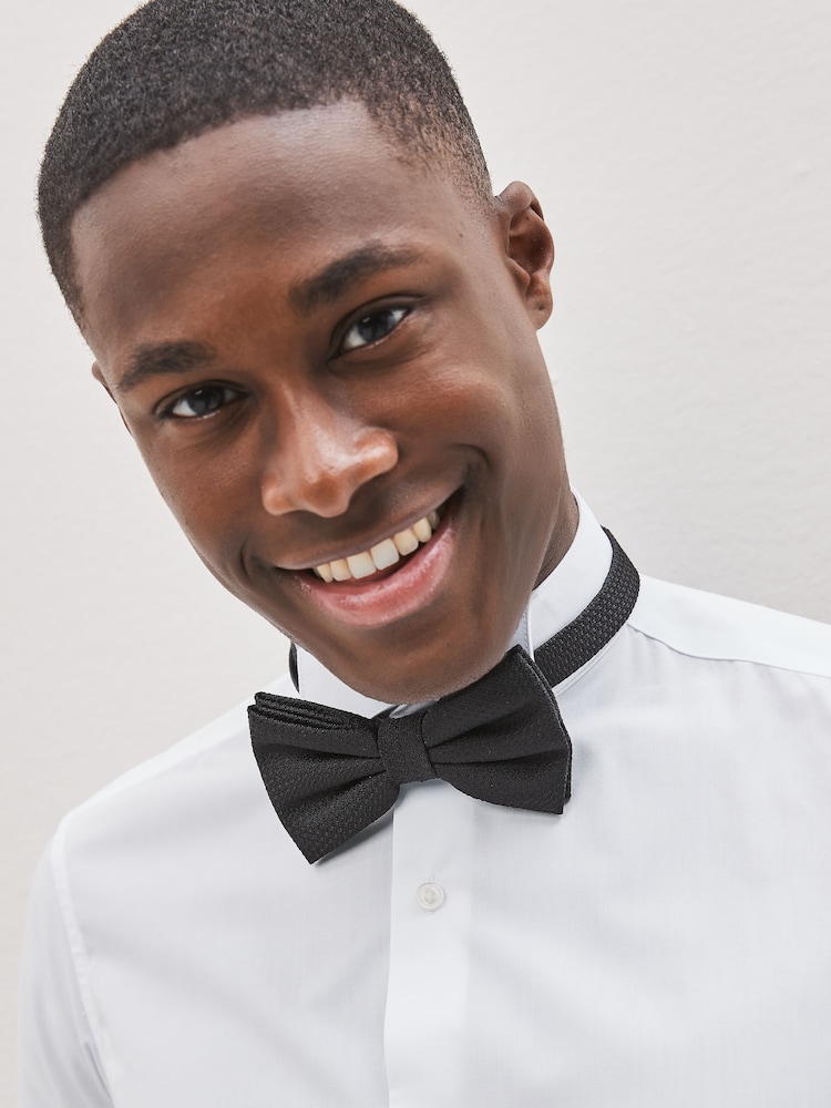 Blanc - Coupe fine - Easy Care Single Cuff Wing Collar Smart Shirt - Image 4 of 8