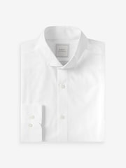 White Skinny Fit Easy Care Single Cuff Wing Collar Smart Shirt - Image 6 of 8