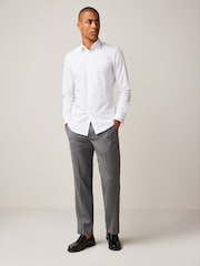 أبيض - تلبيس ضيق - Easy Care Double Cuff Smart Shirt - صورة 2 من 7
