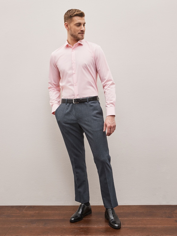 Pink Regular Fit Easy Care Single Cuff Smart Shirt - Image 2 of 7