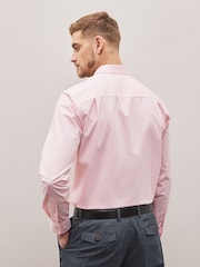Pink Regular Fit Easy Care Single Cuff Smart Shirt - Image 3 of 7