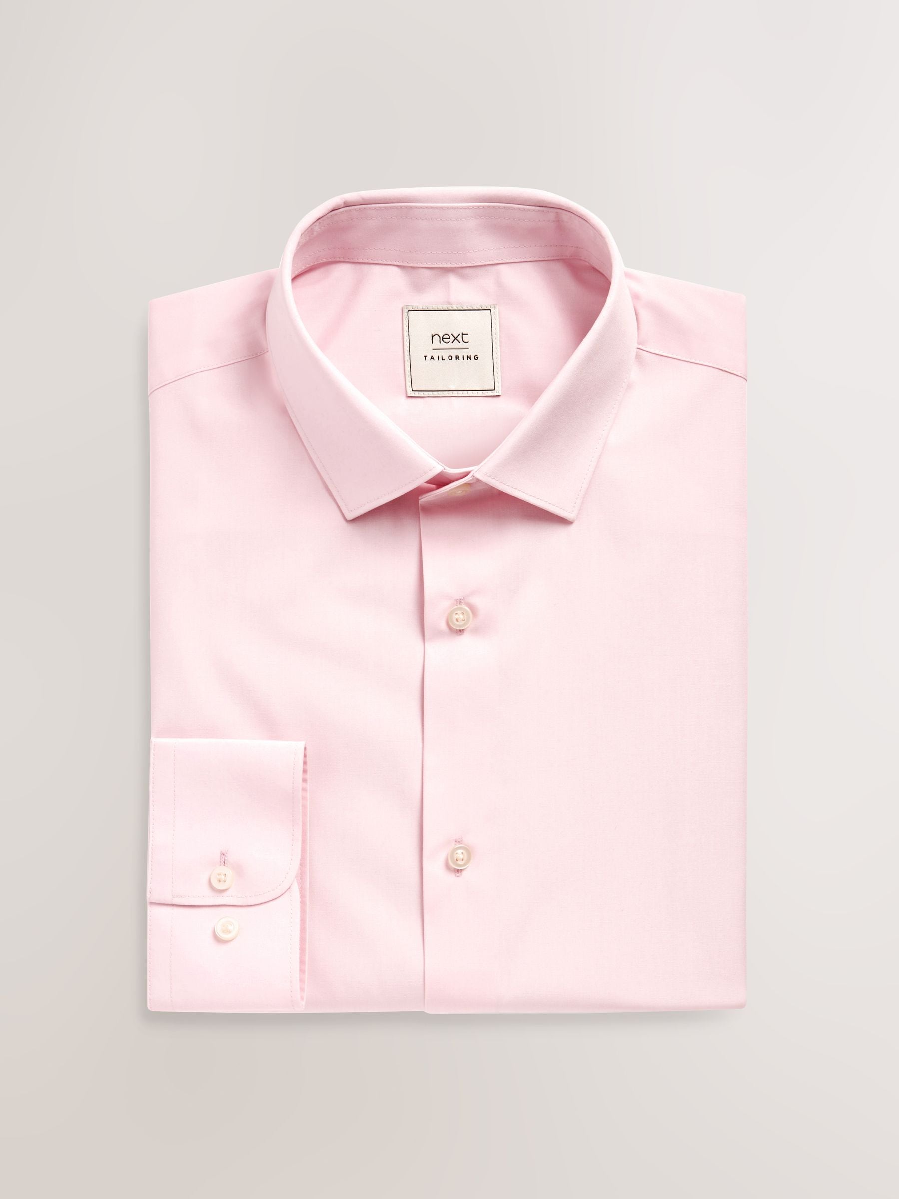 Buy Pink Regular Fit Easy Care Single Cuff Smart Shirt from Next