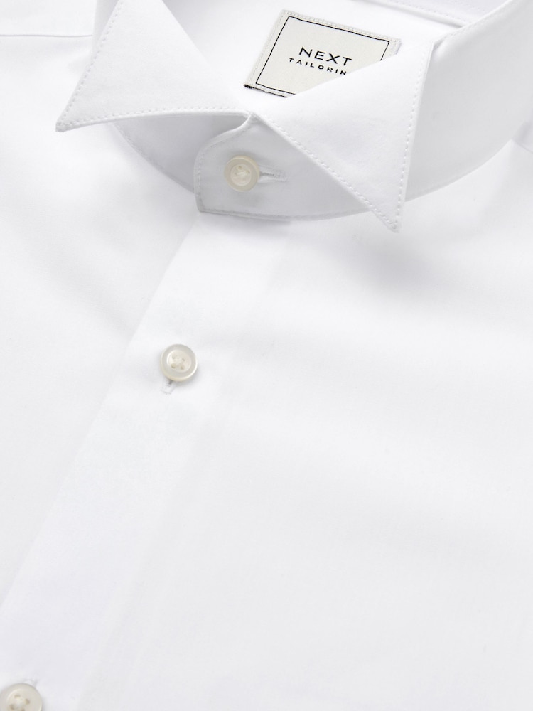Weiß - Schmale Passform - Pflegeleichtes, elegantes Hemd mit Doppelmanschetten und Kläppchenkragen - Image 5 of 6