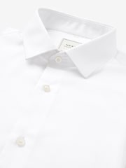 White Regular Fit Easy Care Double Cuff Smart Shirt - Image 6 of 7