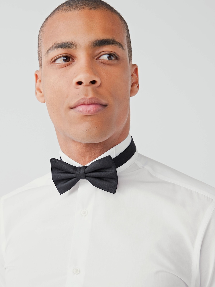 Blanc - Slim Fit (Slim Fit) - Chemise élégante à col cassé facile d’entretien - Image 4 of 7