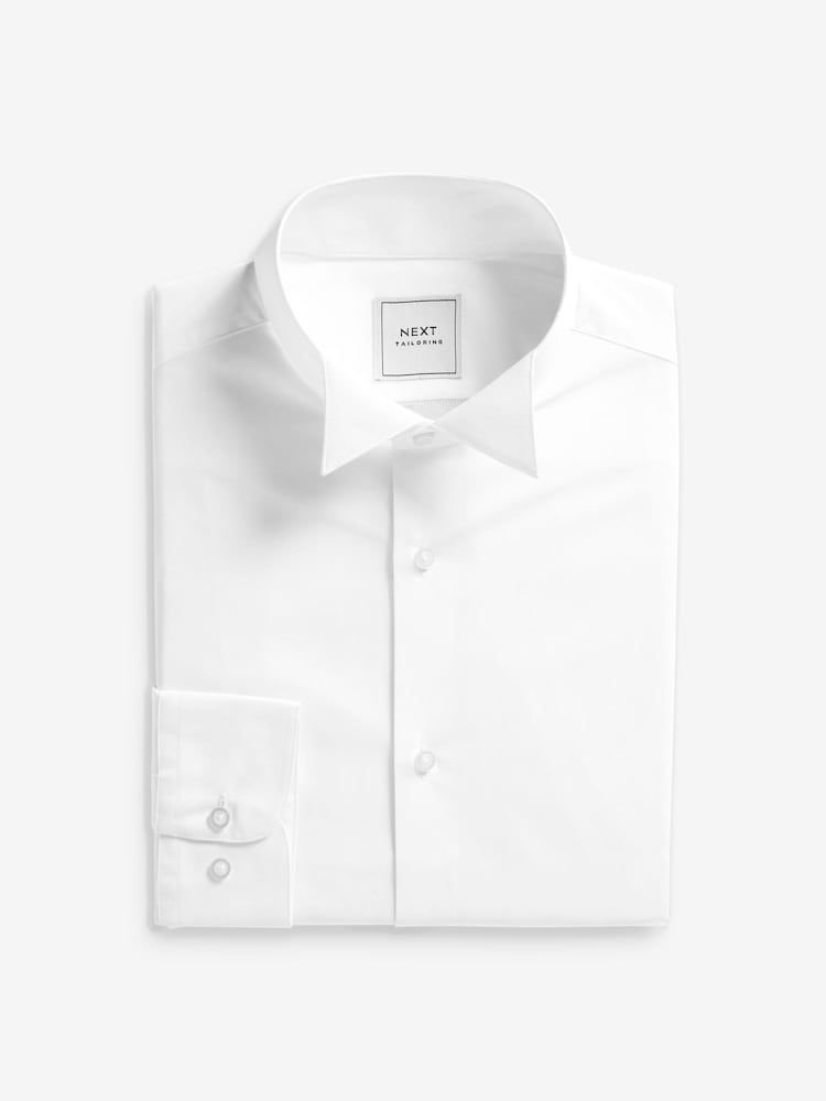 Blanc - Slim Fit (Slim Fit) - Chemise élégante à col cassé facile d’entretien - Image 5 of 7