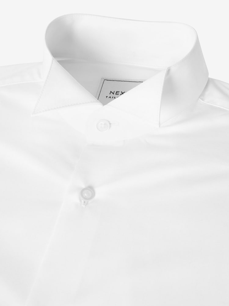 Blanc - Slim Fit (Slim Fit) - Chemise élégante à col cassé facile d’entretien - Image 6 of 7