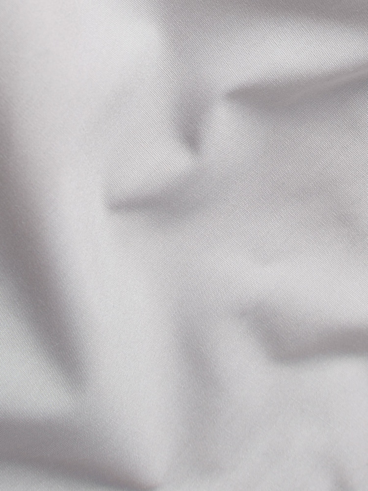 Light Grey Slim Fit Easy Care Single Cuff Shirt - Image 7 of 8