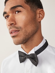 White Regular Fit Easy Care Single Cuff Wing Collar Smart Shirt - Image 4 of 7