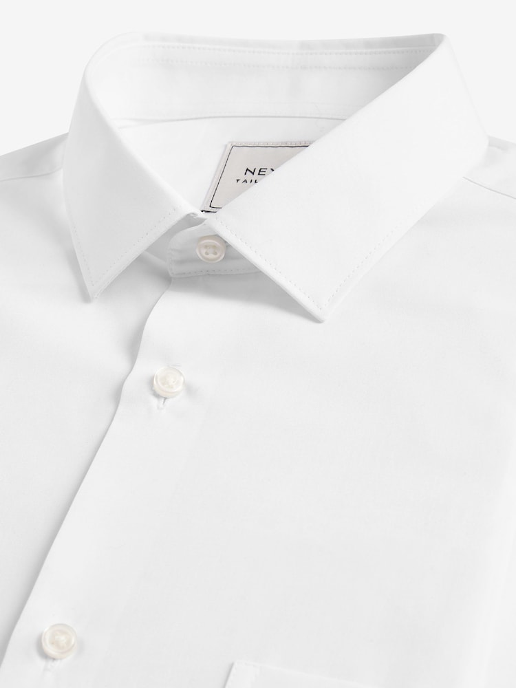 White Slim Fit Easy Care Smart Shirt - Image 2 of 3