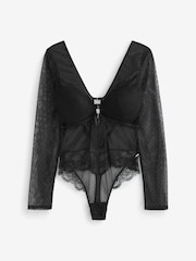 Lipsy Black Long Sleeve Pad Plunge Body - Image 6 of 6