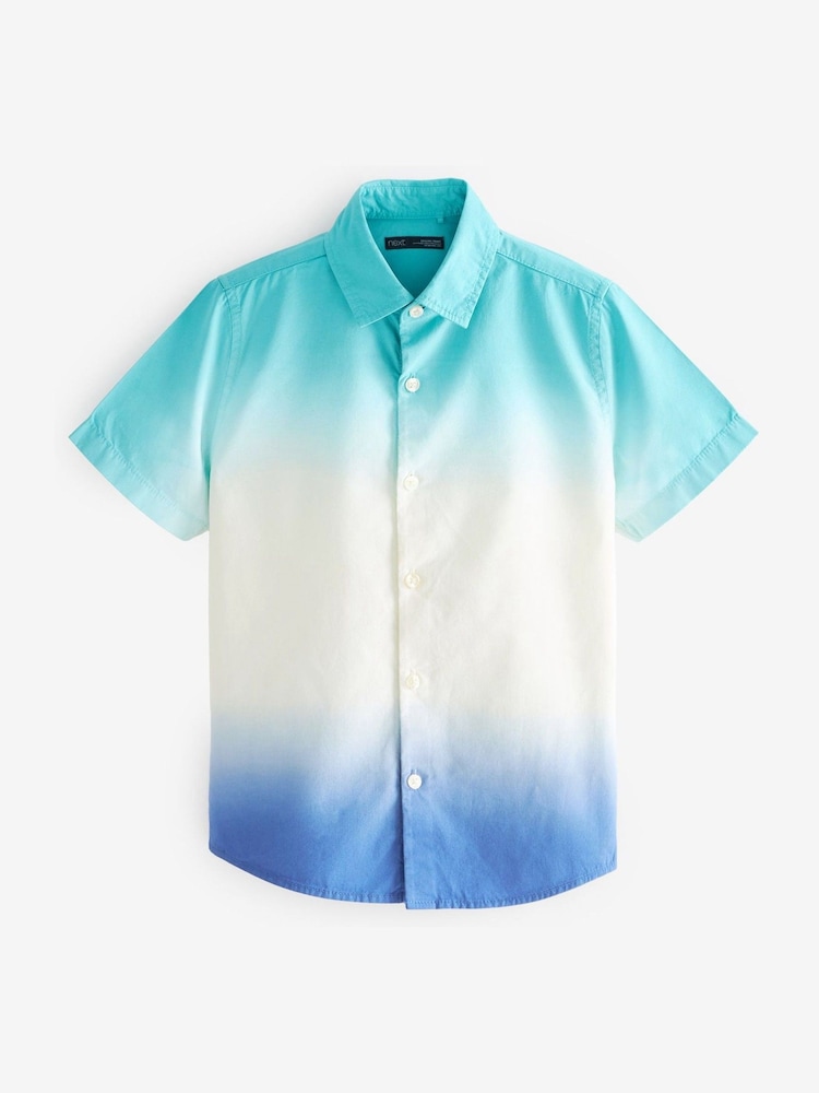 Aqua Blue Dip Dye Shirt (3mths-16yrs) - Image 1 of 2 Aqua Blue Dip Dye Shirt (3mths-16yrs) - Image 1 of 2