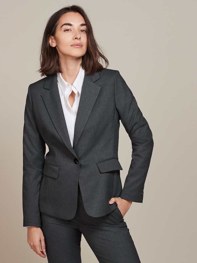 Grau - Einreihiger Tailored-Blazer - Bild 1 von 6