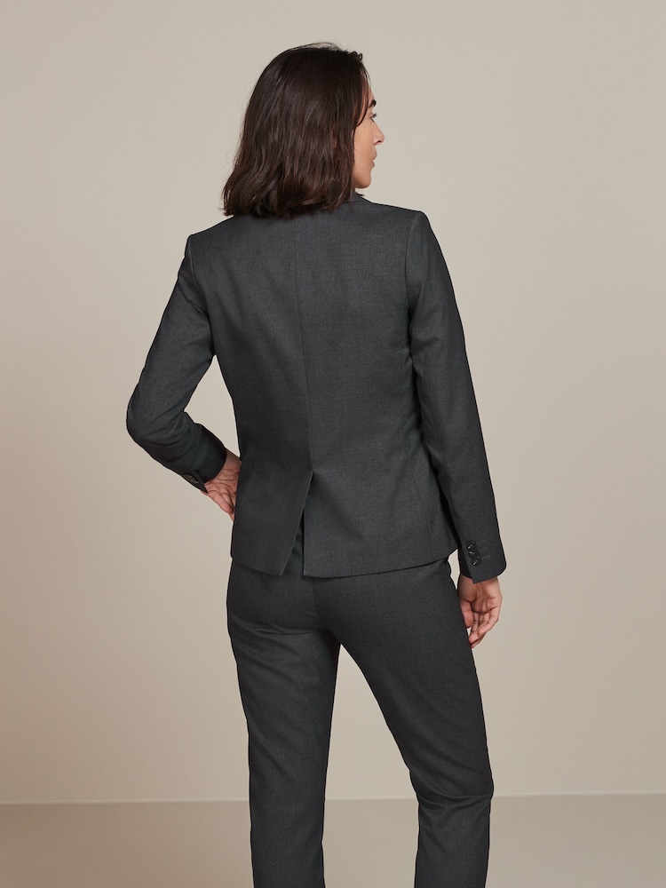 Gris - Veste droite ajustée - Image 3 of 6