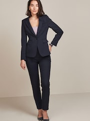 Navy Blue Tailored Single Breasted Jacket - Image 2 of 6