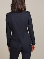 Navy Blue Tailored Single Breasted Jacket - Image 4 of 6