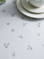 Grey Hearts Tile Wipe Clean Tablecloth - Image 2 of 4