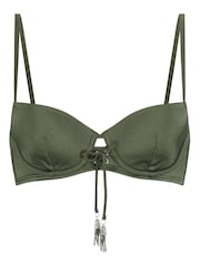 Hunkemöller Lucia Wattiertes Bikinioberteil, Grün - Bild 4 von 5