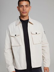 Calvin Klein Stony Beige Recycled Light Shacket - Image 1 of 4