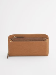 Tan Brown Large Purse With Pull-Out Zip Coin Purse - Image 2 of 6