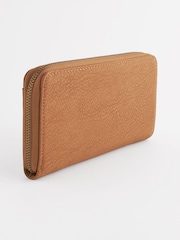 Tan Brown Large Purse With Pull-Out Zip Coin Purse - Image 4 of 6