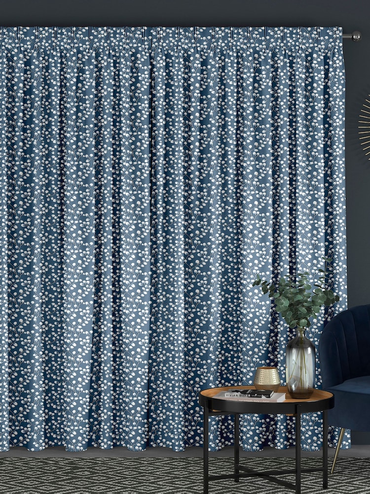 Blue Walsh Made To Measure 100% Cotton Curtains - Image 2 of 9