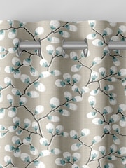 Seafoam Blue Walsh Made To Measure 100% Cotton Curtains - Image 7 of 9