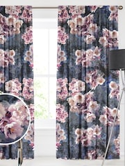Amethyst Purple Pillar Velvet Made To Measure Curtains - Image 1 of 9