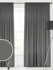 Smoke Grey Montero Velvet Made To Measure Curtains - Image 1 of 9