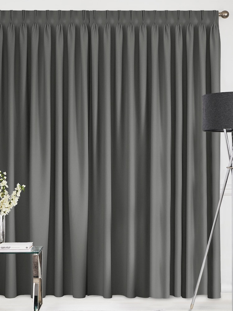 Smoke Grey Montero Velvet Made To Measure Curtains - Image 2 of 9