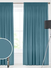 Spa Blue Montero Velvet Made To Measure Curtains - Image 1 of 9