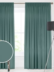 Teal Blue Montero Velvet Made To Measure Curtains - Image 1 of 9