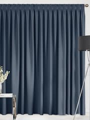 Denim Blue Trella Made To Measure Curtains - Image 2 of 9