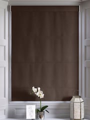 Espresso Brown Montero Velvet Made To Measure Roman Blinds - Image 5 of 6