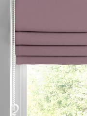 Mauve Purple Montero Velvet Made To Measure Roman Blinds - Image 2 of 6