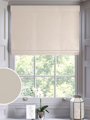 Oyster Cream Montero Velvet Made To Measure Roman Blinds - Image 1 of 6