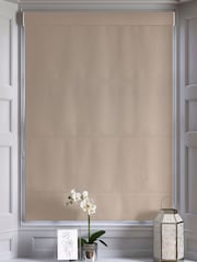 Putty Natural Montero Velvet Made To Measure Roman Blinds - Image 5 of 6
