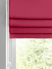 Scarlet Red Montero Velvet Made To Measure Roman Blinds - Image 2 of 6