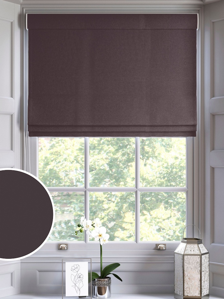 Purple Thistle Montero Velvet Made To Measure Roman Blinds - Image 1 of 6