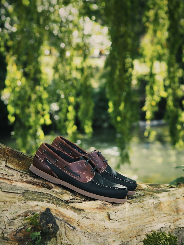 Voščeno rjava barva - Loake Lymington Eyelet Boat čevlji - Slika 2 iz 4